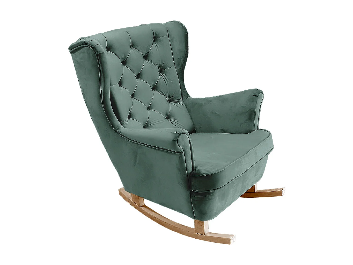 Fotel Relax z Tapicerowanym Siedzeniem i Podłokietnikami, Fotel TV 102x81x95cm Zielony_29853 3862607 - obrazek 1