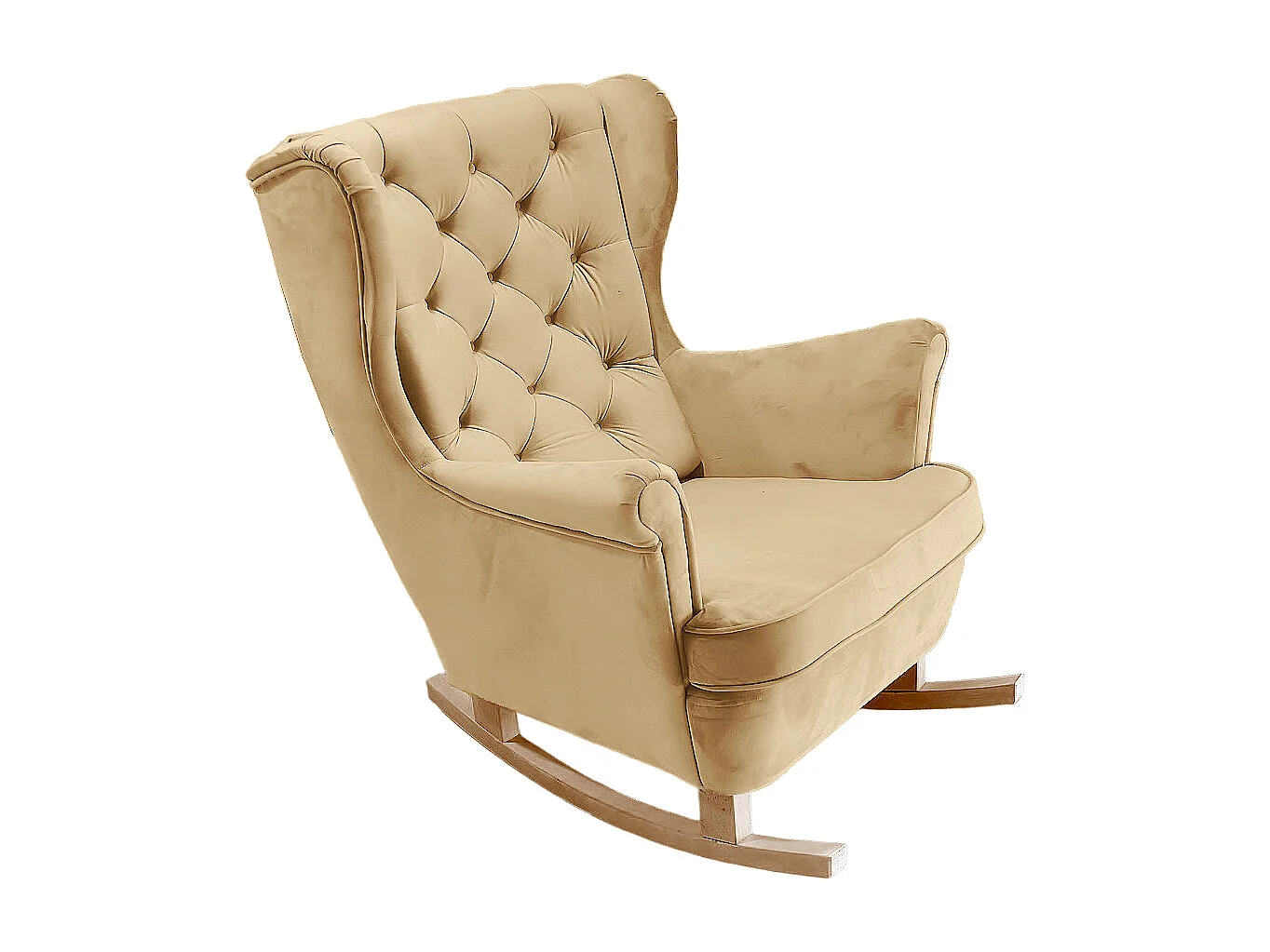 Fotel Relax z Tapicerowanym Siedzeniem i Podłokietnikami, Fotel TV 102x81x95cm Beżowy_29804 3862615 - obrazek 1