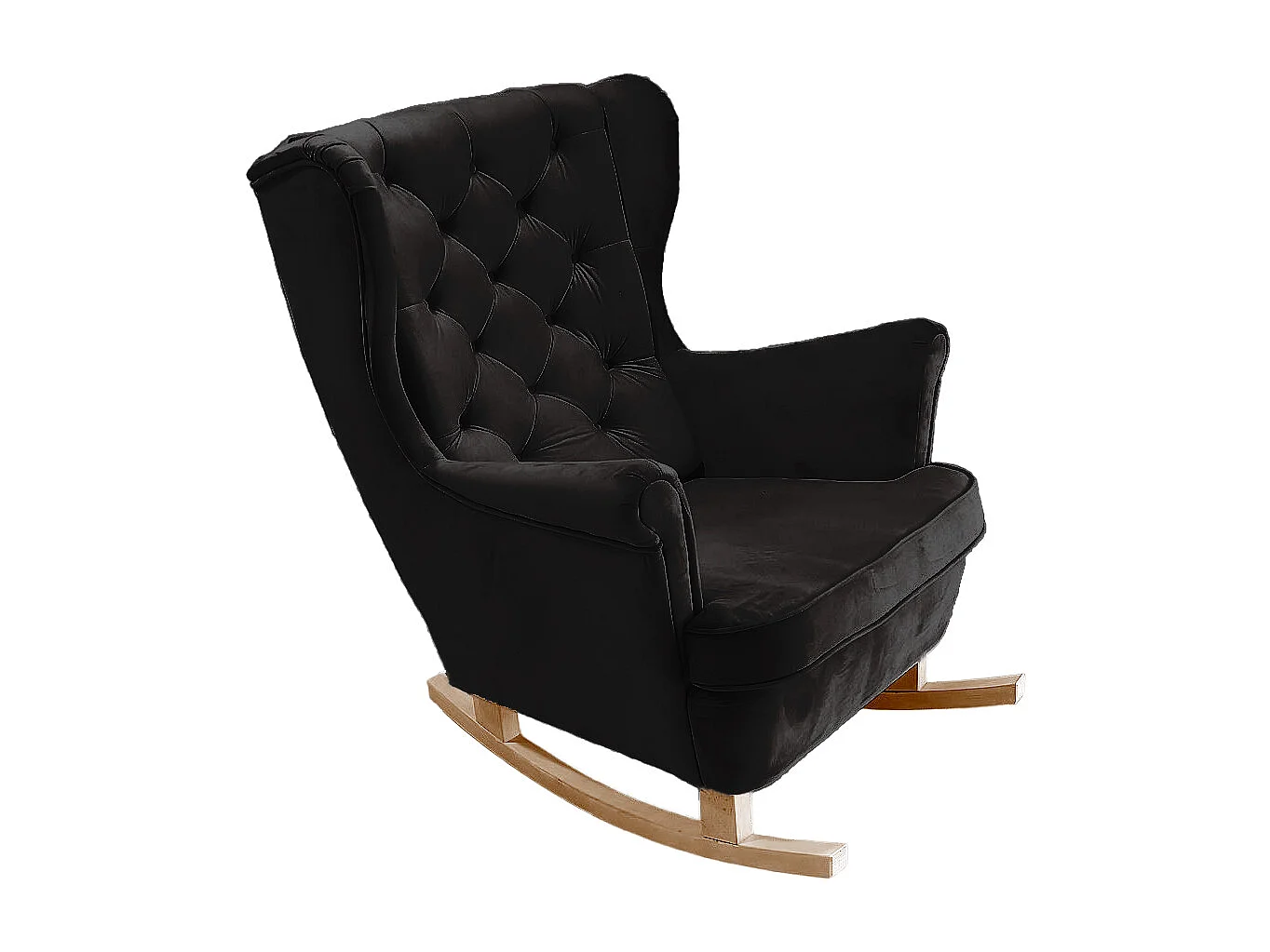 Fotel Relax z Tapicerowanym Siedzeniem i Podłokietnikami, Fotel TV 102x81x95cm Czarny_29884 3862647 - obrazek 1