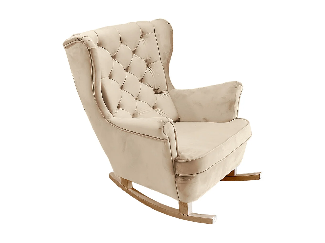 Fotel Relax z Tapicerowanym Siedzeniem i Podłokietnikami, Fotel TV 102x81x95cm Beżowy_29803 3862648 - obrazek 1