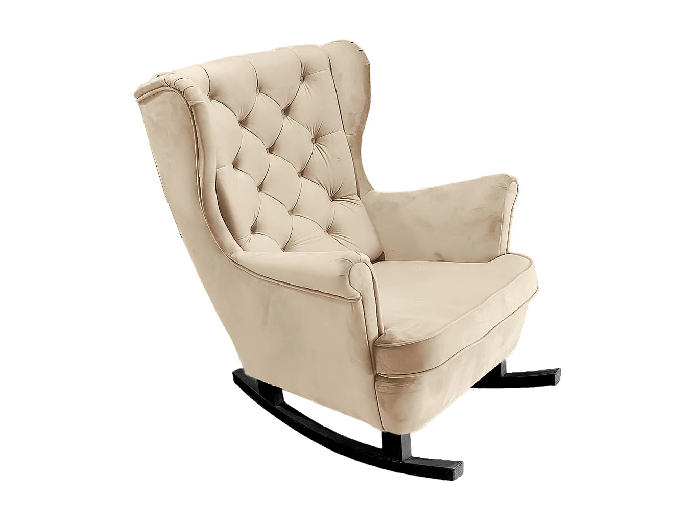 Fotel Relax z Tapicerowanym Siedzeniem i Podłokietnikami, Fotel TV 102x81x95cm Beżowy_29803 3862653 - obrazek 1