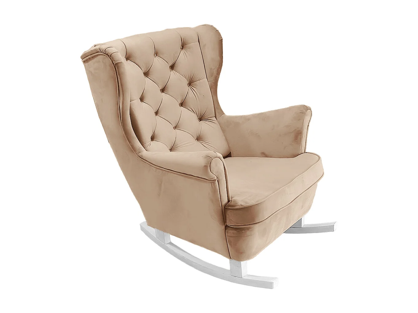 Fotel Relax z Tapicerowanym Siedzeniem i Podłokietnikami, Fotel TV 102x81x95cm Beżowy_29800 3862658 - obrazek 1