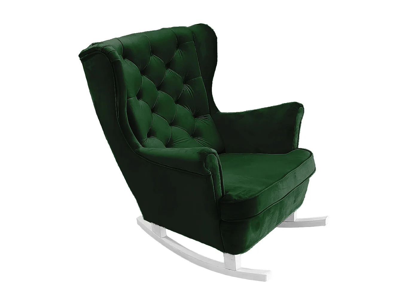 Fotel Relax z Tapicerowanym Siedzeniem i Podłokietnikami, Fotel TV 102x81x95cm Zielony_29847 3862659 - obrazek 1