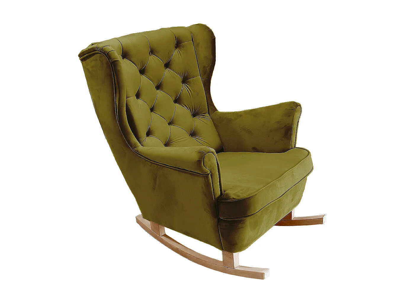 Fotel Relax z Tapicerowanym Siedzeniem i Podłokietnikami, Fotel TV 102x81x95cm Zielony_29846 3862660 - obrazek 1