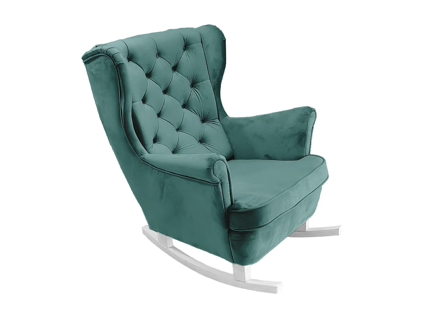 Fotel Relax z Tapicerowanym Siedzeniem i Podłokietnikami, Fotel TV 102x81x95cm Zielony_29854 3862668 - obrazek 1