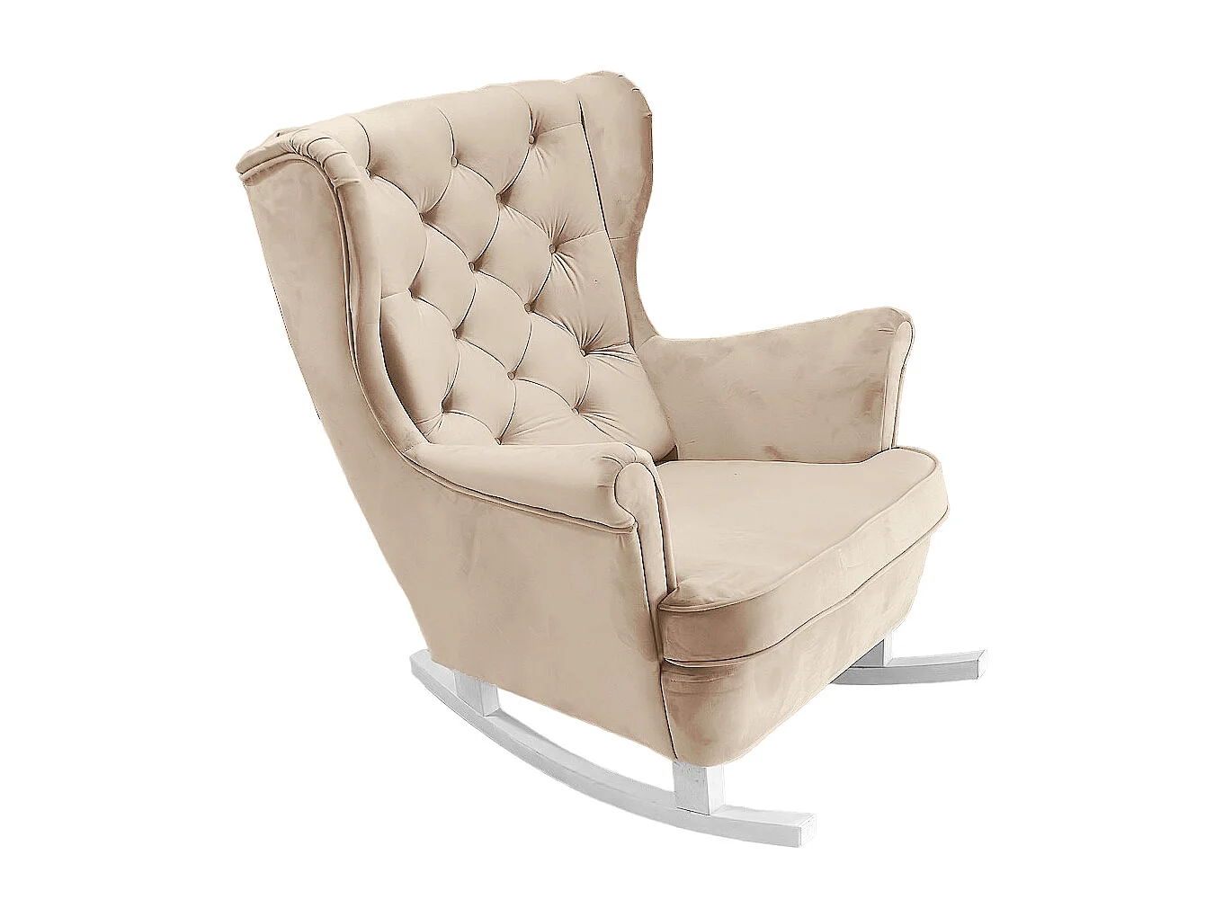 Fotel Relax z Tapicerowanym Siedzeniem i Podłokietnikami, Fotel TV 102x81x95cm Beżowy_29802 3862671 - obrazek 1