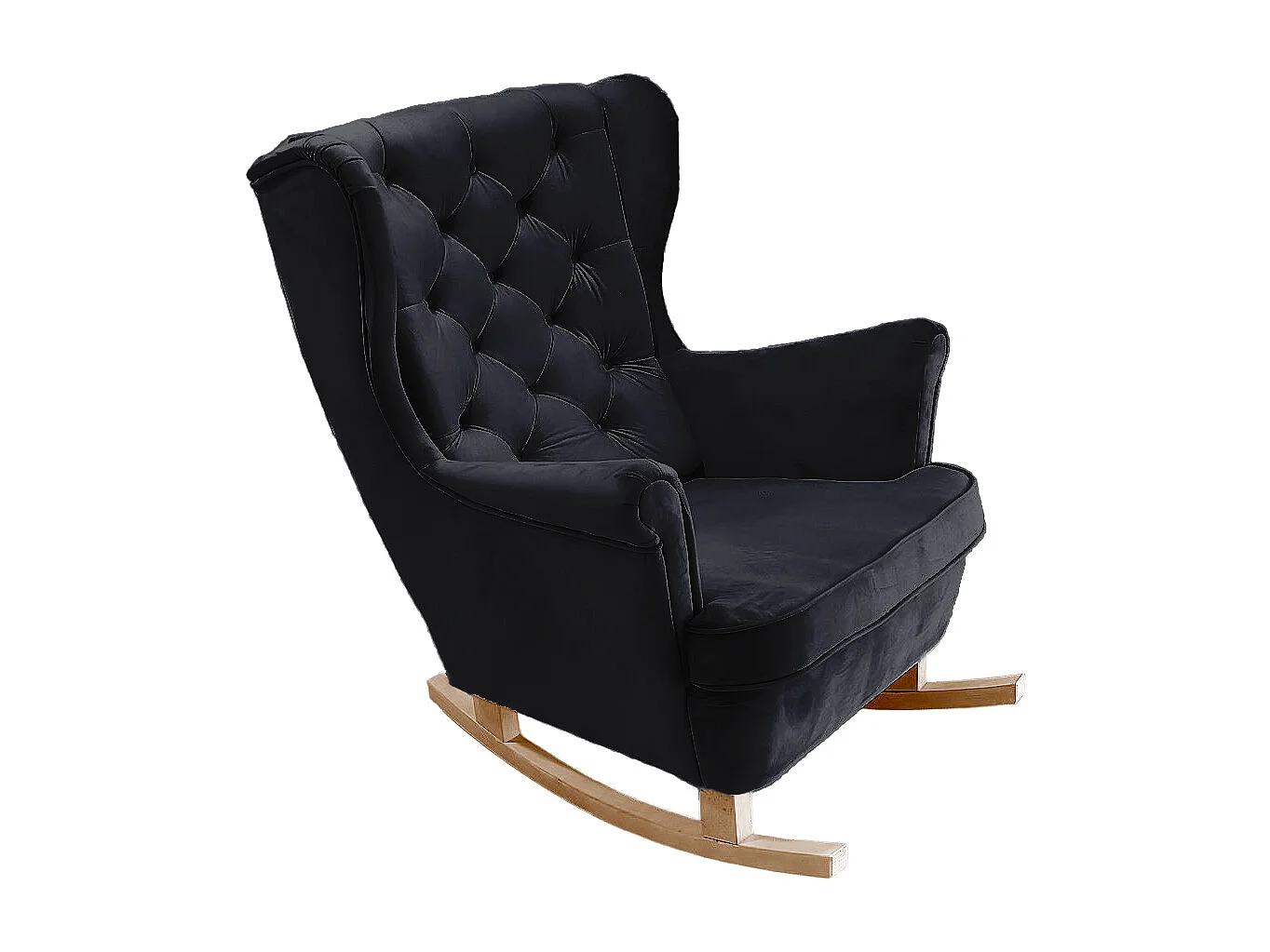 Fotel Relax z Tapicerowanym Siedzeniem i Podłokietnikami, Fotel TV 102x81x95cm Czarny_29862 3862672 - obrazek 1