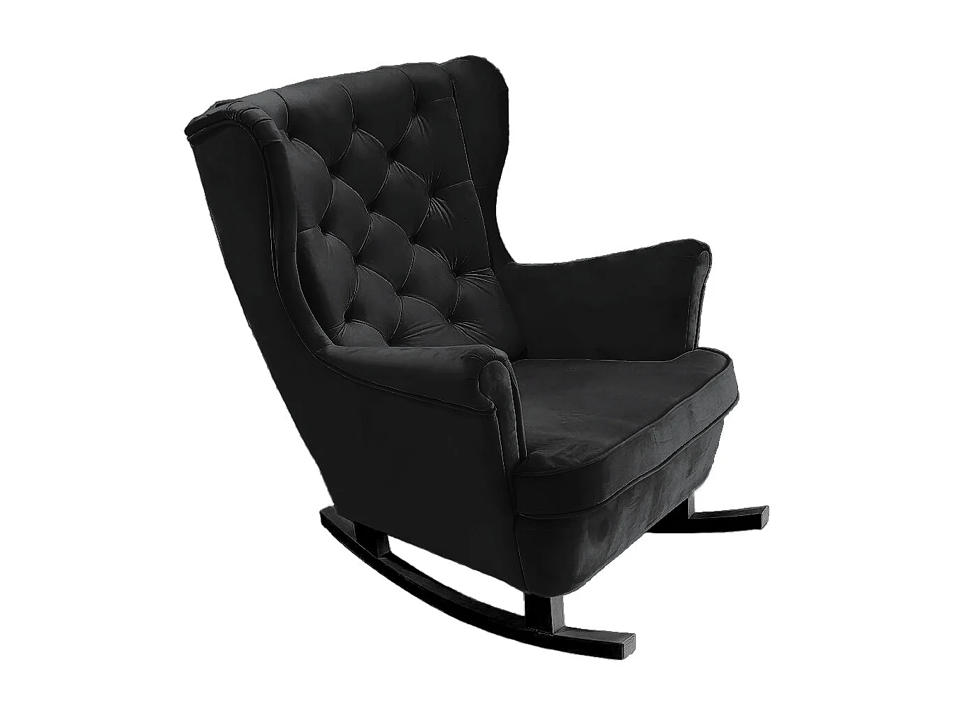 Fotel Relax z Tapicerowanym Siedzeniem i Podłokietnikami, Fotel TV 102x81x95cm Czarny_29861 3862701 - obrazek 1