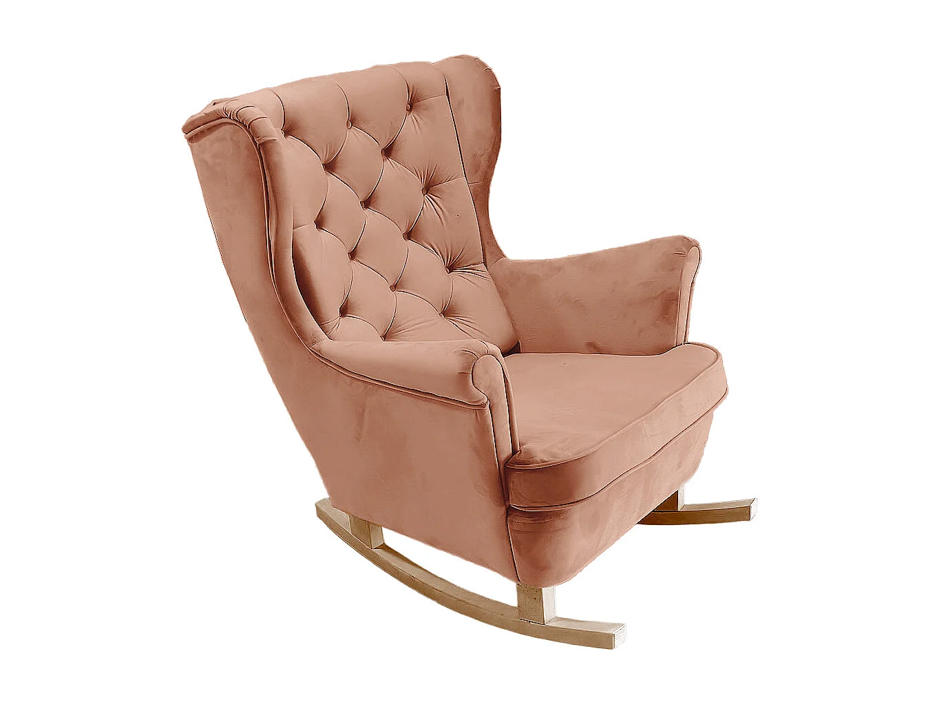 Fotel Relax z Tapicerowanym Siedzeniem i Podłokietnikami, Fotel TV 102x81x95cm Pudrowy róż_29830 3862720 - obrazek 1