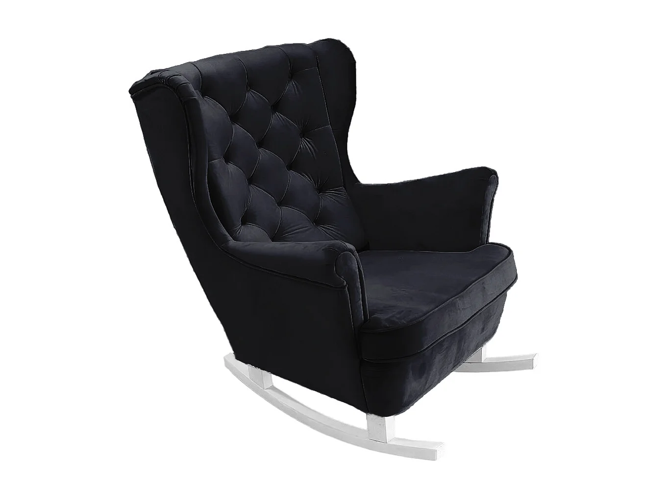 Fotel Relax z Tapicerowanym Siedzeniem i Podłokietnikami, Fotel TV 102x81x95cm Czarny_29862 3862723 - obrazek 1