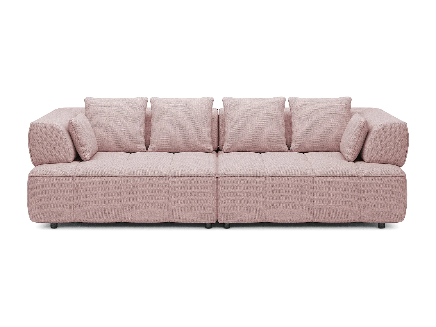 AULA BigSofa z regulowaną głębokością siedziska, bez funkcji spania, regulowane oparcia, nowoczesny design, pudrowy róż, 284x111x84/75 cm 3868786