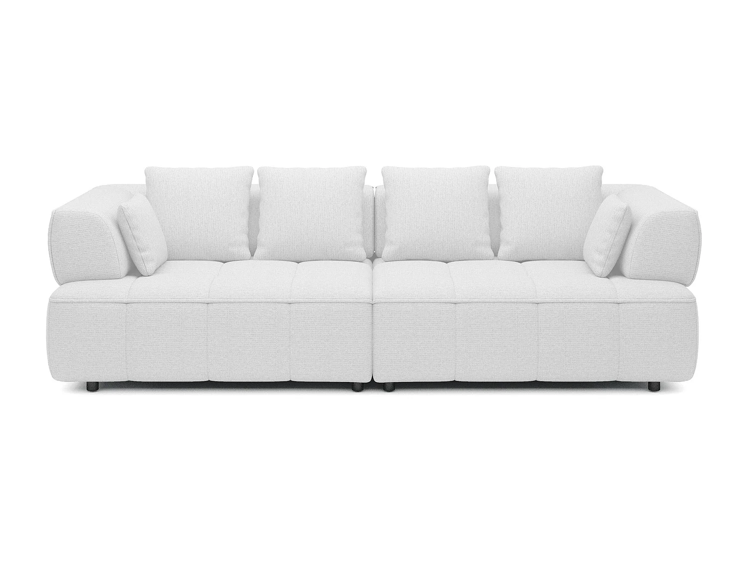 AULA BigSofa z regulowaną głębokością siedziska, bez funkcji spania, regulowane oparcia, nowoczesny design, biały, 284x111x84/75 cm 3868793