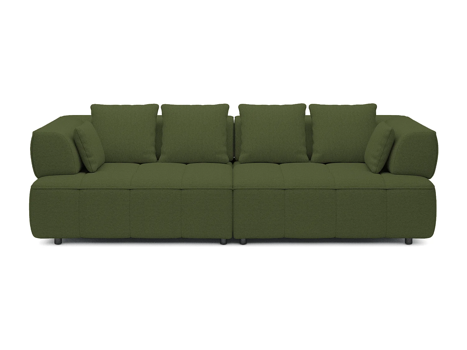 AULA BigSofa z regulowaną głębokością siedziska, bez funkcji spania, regulowane oparcia, nowoczesny design, zielony, 284x111x84/75 cm 3868798