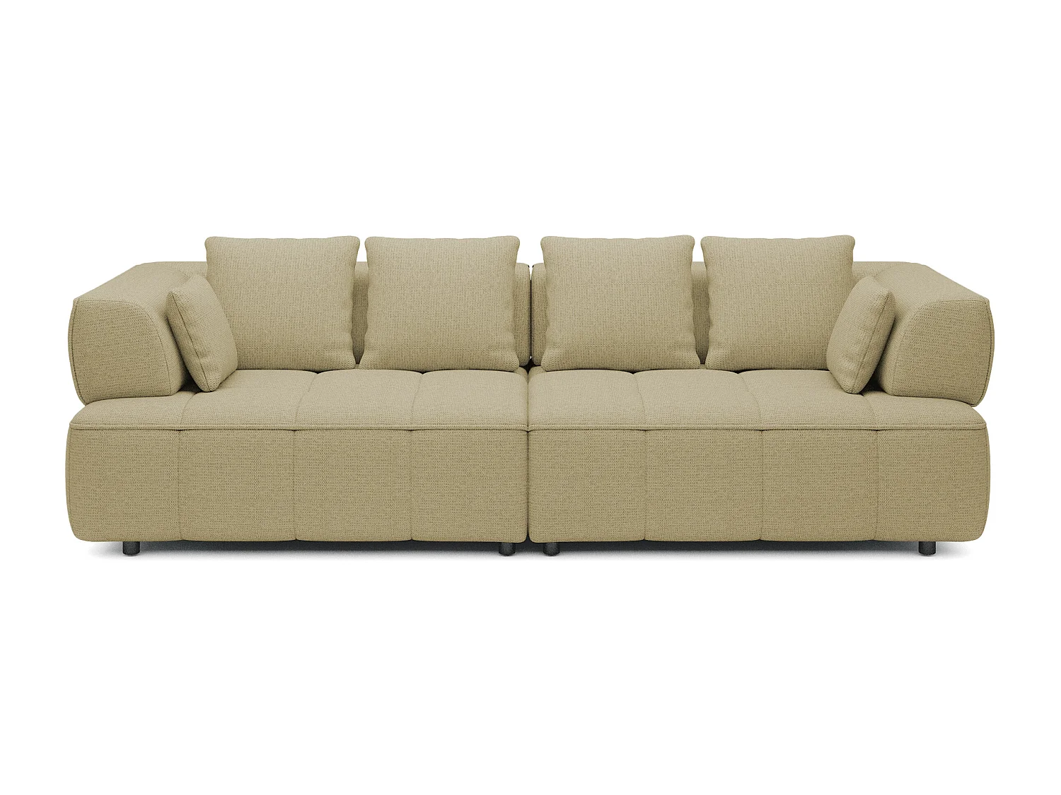 AULA BigSofa z regulowaną głębokością siedziska, bez funkcji spania, regulowane oparcia, nowoczesny design, żółty, 284x111x84/75 cm 3868805