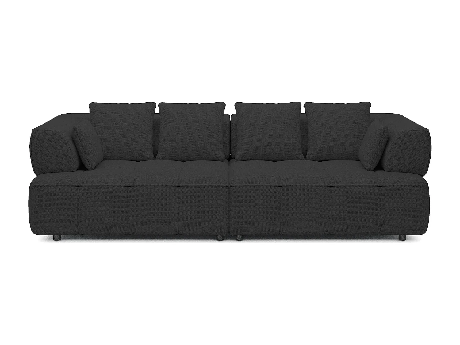 AULA BigSofa z regulowaną głębokością siedziska, bez funkcji spania, regulowane oparcia, nowoczesny design, czarny, 284x111x84/75 cm 3868804