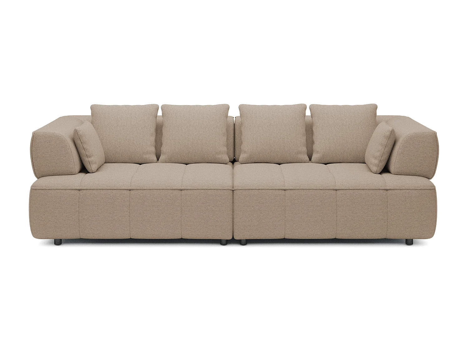 AULA BigSofa z regulowaną głębokością siedziska, bez funkcji spania, regulowane oparcia, nowoczesny design, beżowy, 284x111x84/75 cm 3868813