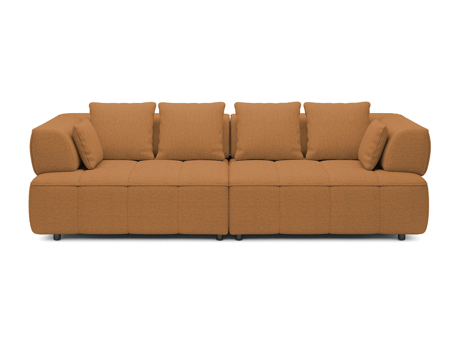 AULA BigSofa z regulowaną głębokością siedziska, bez funkcji spania, regulowane oparcia, nowoczesny design, pomarańczowy, 284x111x84/75 cm 3868818