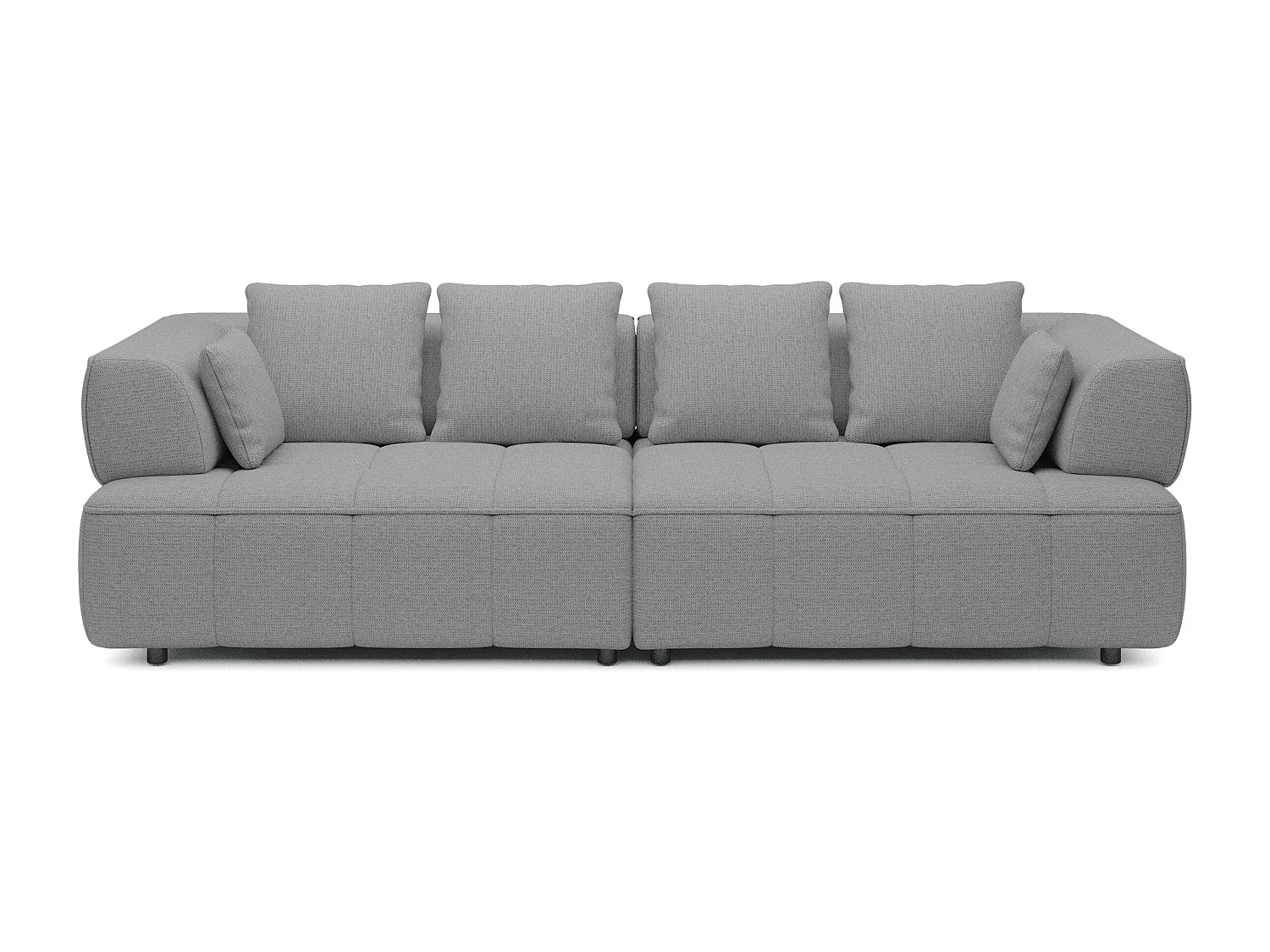 AULA BigSofa z regulowaną głębokością siedziska, bez funkcji spania, regulowane oparcia, nowoczesny design, szary, 284x111x84/75 cm 3868822