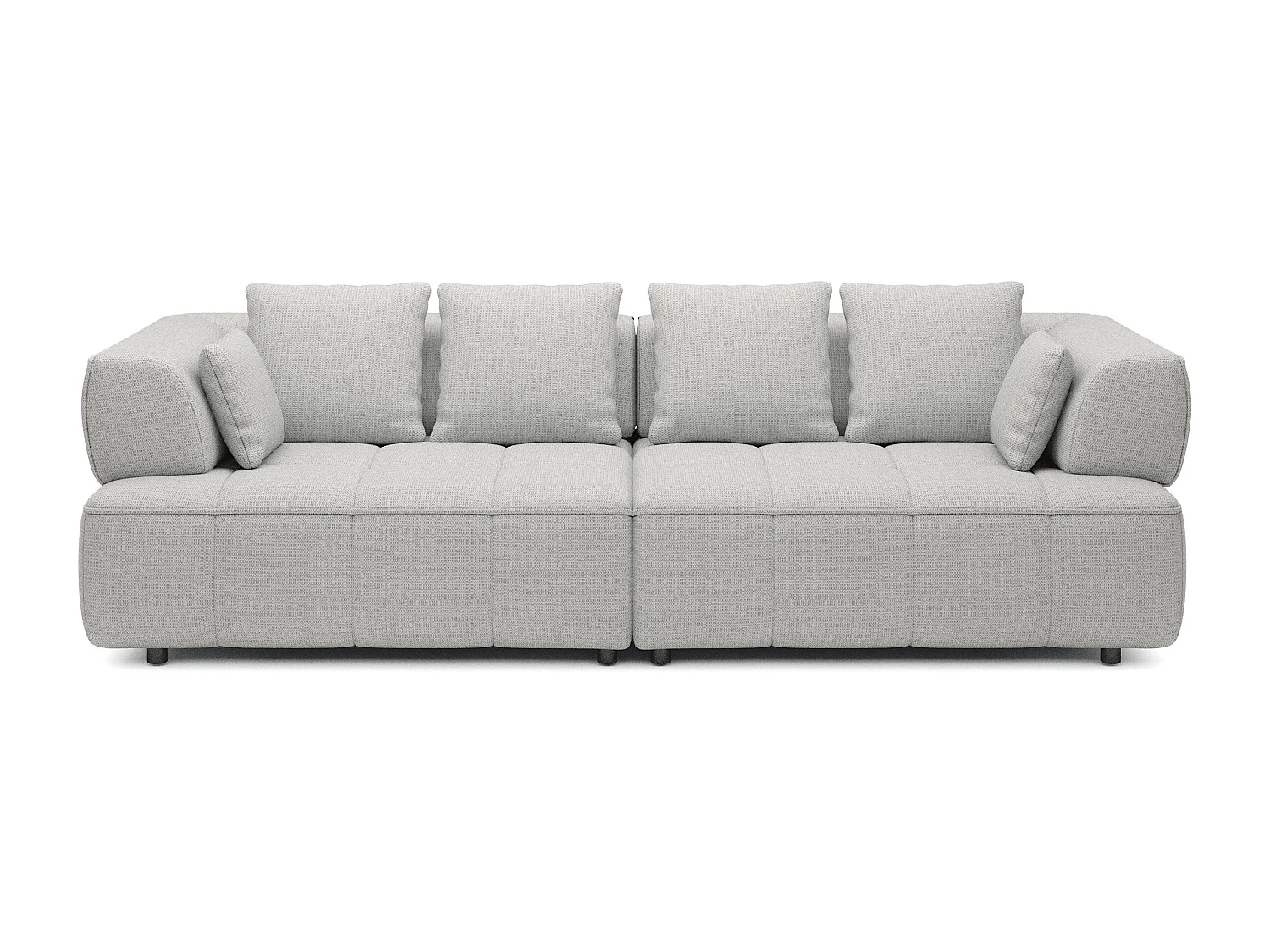 AULA BigSofa z regulowaną głębokością siedziska, bez funkcji spania, regulowane oparcia, nowoczesny design, jasnoszary, 284x111x84/75 cm 3868824