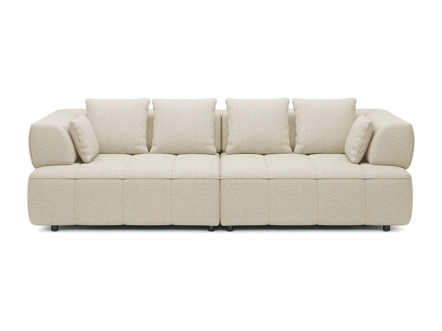 AULA BigSofa z regulowaną głębokością siedziska, bez funkcji spania, regulowane oparcia, nowoczesny design, jasny beż, 284x111x84/75 cm 3868828