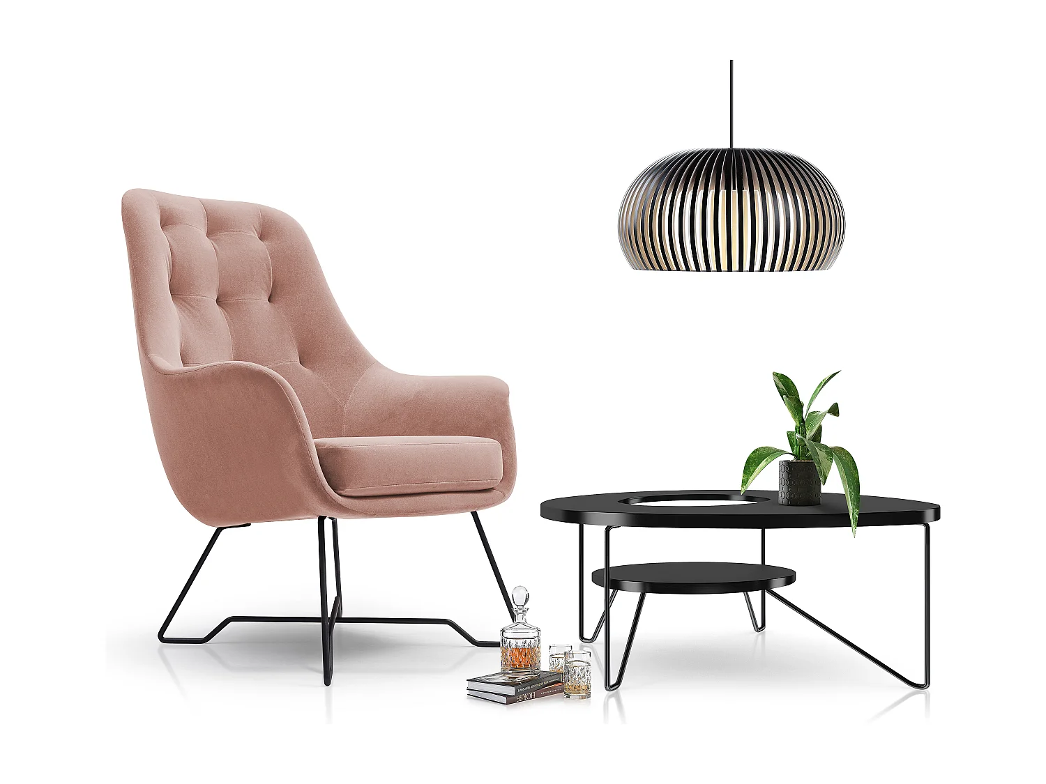Fotel EZO Komfortowy Nowoczesny Fotel Designerski Ergonomiczne Wypełnienie Stabilne Nogi PUR Pianka Wygoda Tkanina 72x83x101cm JASNY RÓŻ 3868868 - obrazek 1