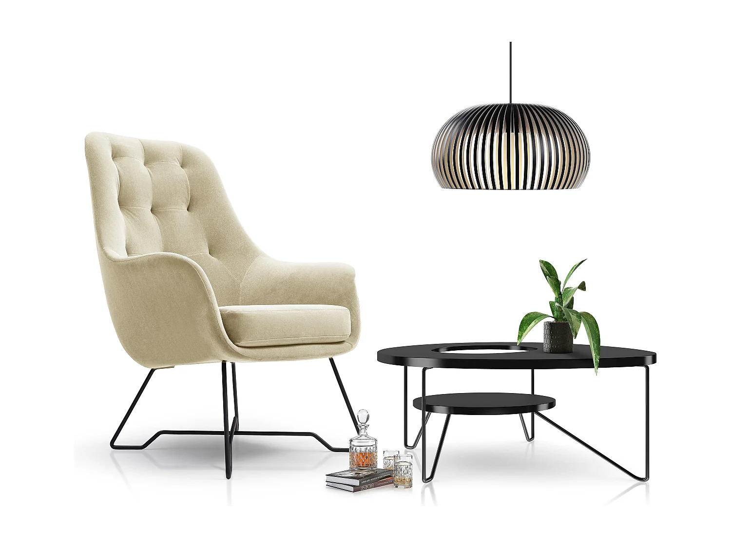 Fotel EZO Komfortowy Nowoczesny Fotel Designerski Ergonomiczne Wypełnienie Stabilne Nogi PUR Pianka Wygoda Tkanina 72x83x101cm BEŻOWY 3868872 - obrazek 1