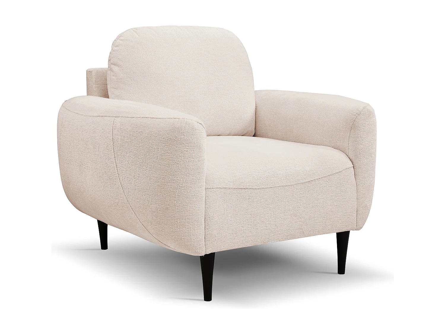 Fotel BOHO nowoczesny elegancki z drewnianymi nogami, z oparciem i podłokietnikami, do salonu i biura, rozmiar: 90x91x102cm RÓŻOWY 3868917 - obrazek 1