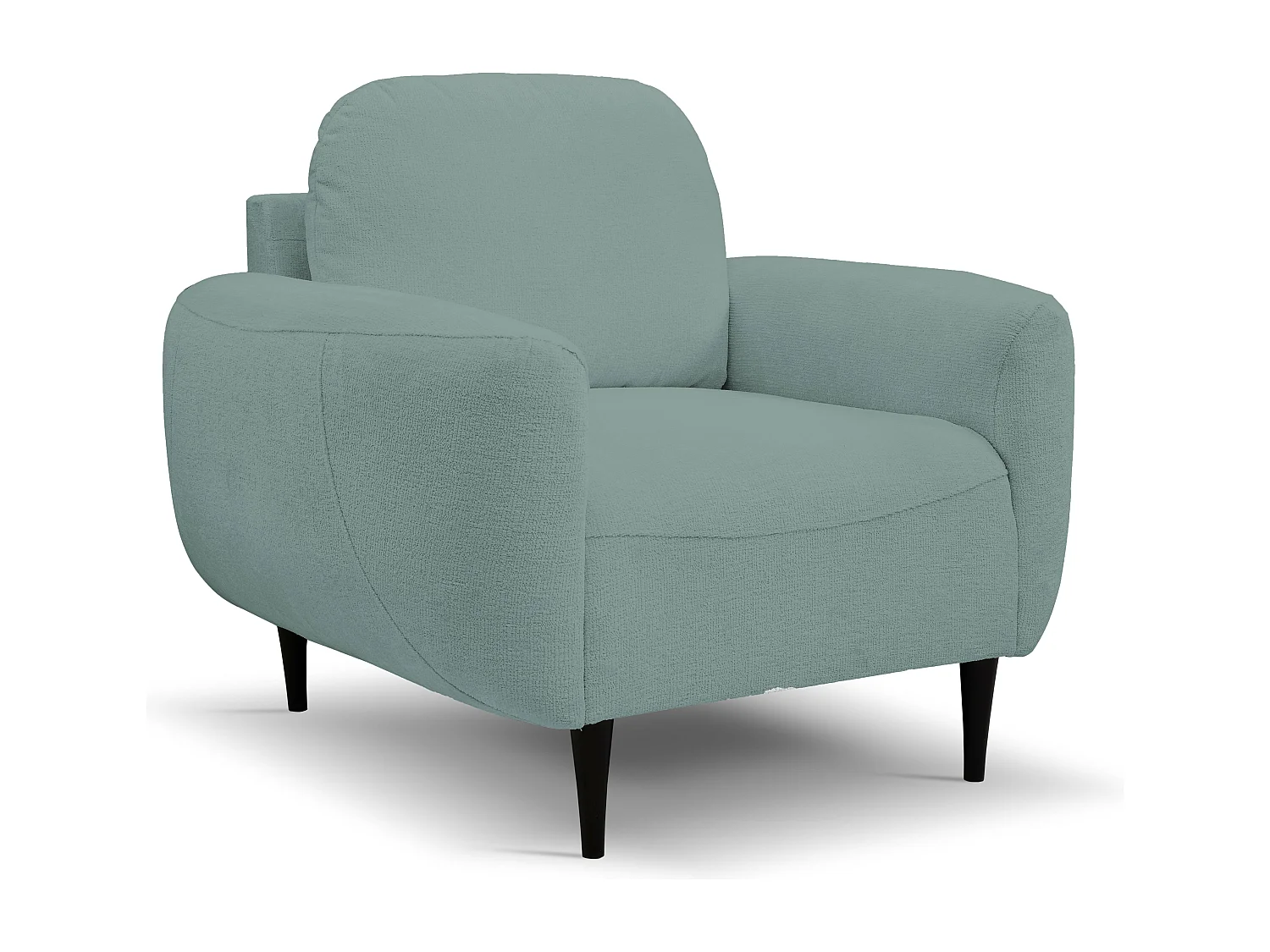 Fotel BOHO nowoczesny elegancki z drewnianymi nogami, z oparciem i podłokietnikami, do salonu i biura, rozmiar: 90x91x102cm MONETA 3868920 - obrazek 1