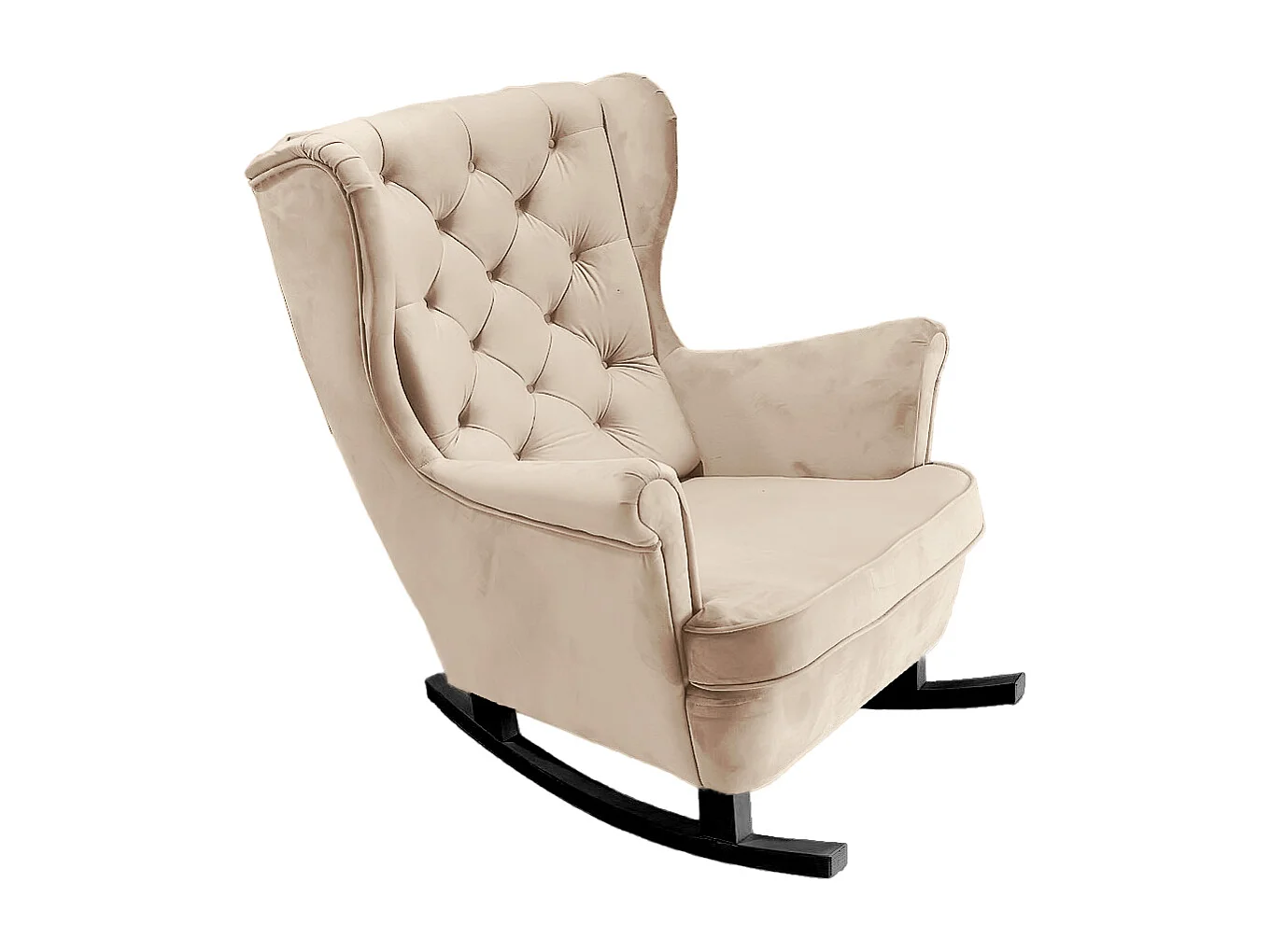 Fotel Relax z Tapicerowanym Siedzeniem i Podłokietnikami, Fotel TV 102x81x95cm Beżowy_29802 3874166 - obrazek 1