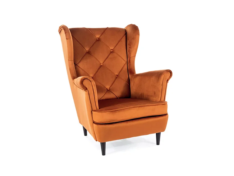 Fotel uszak LADY VELVET cynamonowy 3884335 - obrazek 1