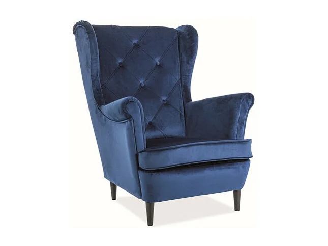 Fotel uszak LADY VELVET granatowy 3884338 - obrazek 1