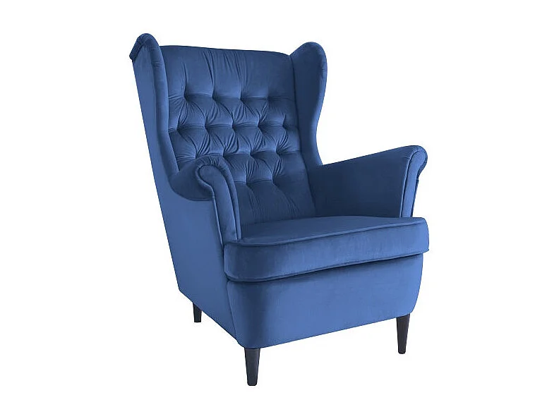 Fotel uszak HARRY VELVET granatowy 3884346 - obrazek 1