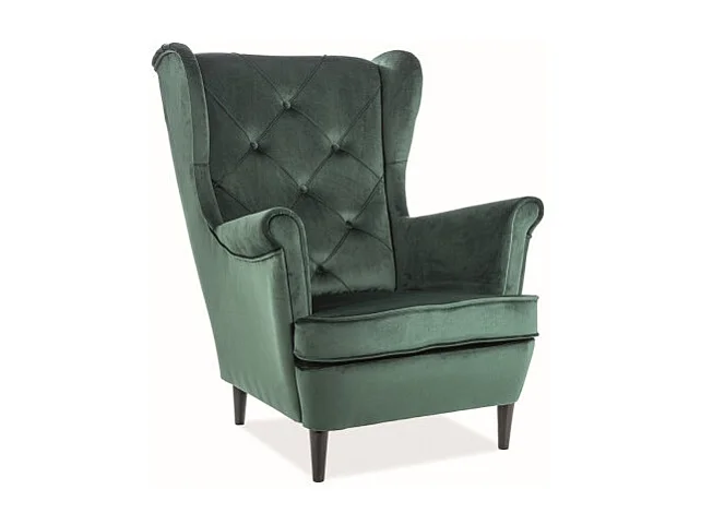 Fotel uszak LADY VELVET zielony 3884352 - obrazek 1