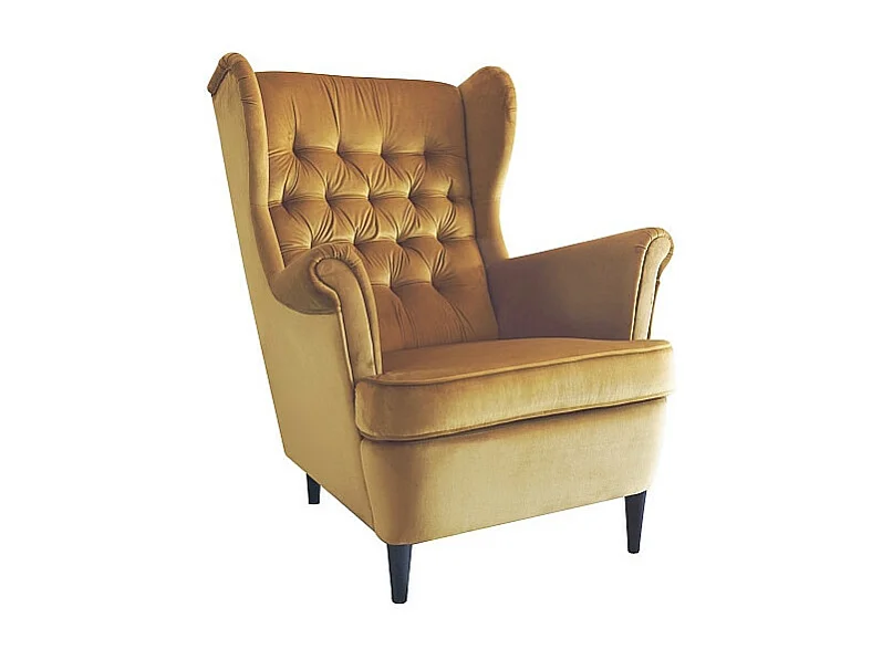 Fotel uszak HARRY VELVET curry 3884357 - obrazek 1