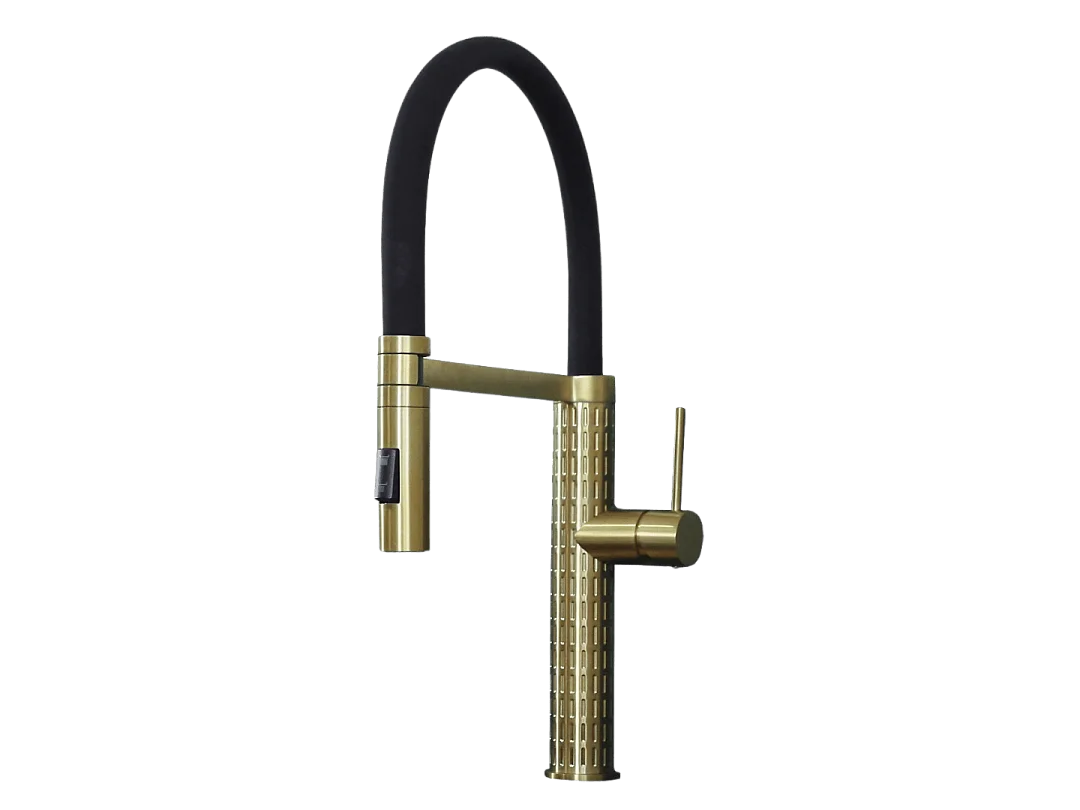 Architek Bateria zlewozmywakowa prysznic ręczny ze szczotkowanego złota – Essebagno 3896057
