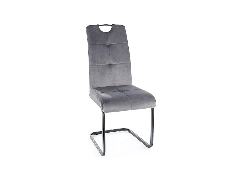 Krzesło tapicerowane AXO VELVET szare 3218315
