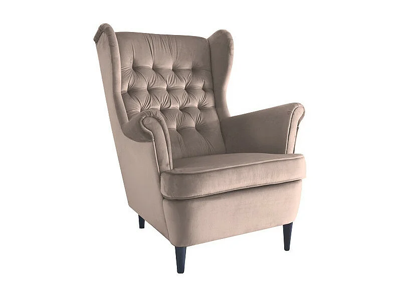 Fotel uszak HARRY VELVET beżowy 3952408 - obrazek 1