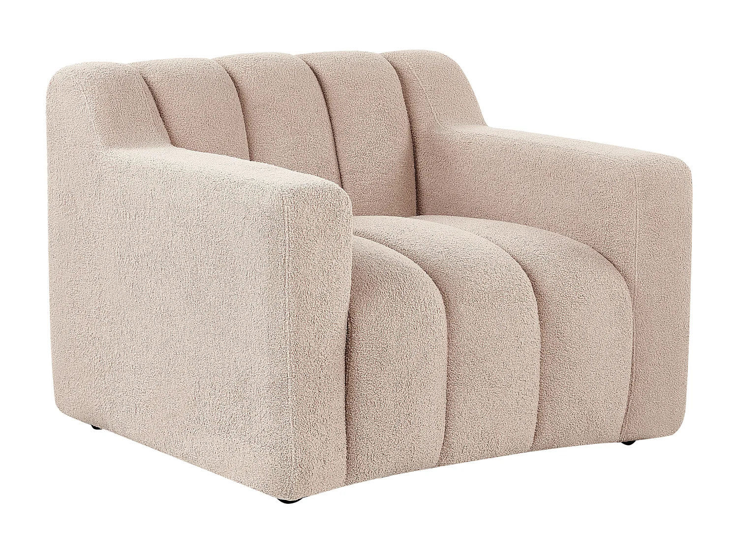 Fotel AGERUP Boucle Beżowy 3877924 - obrazek 1