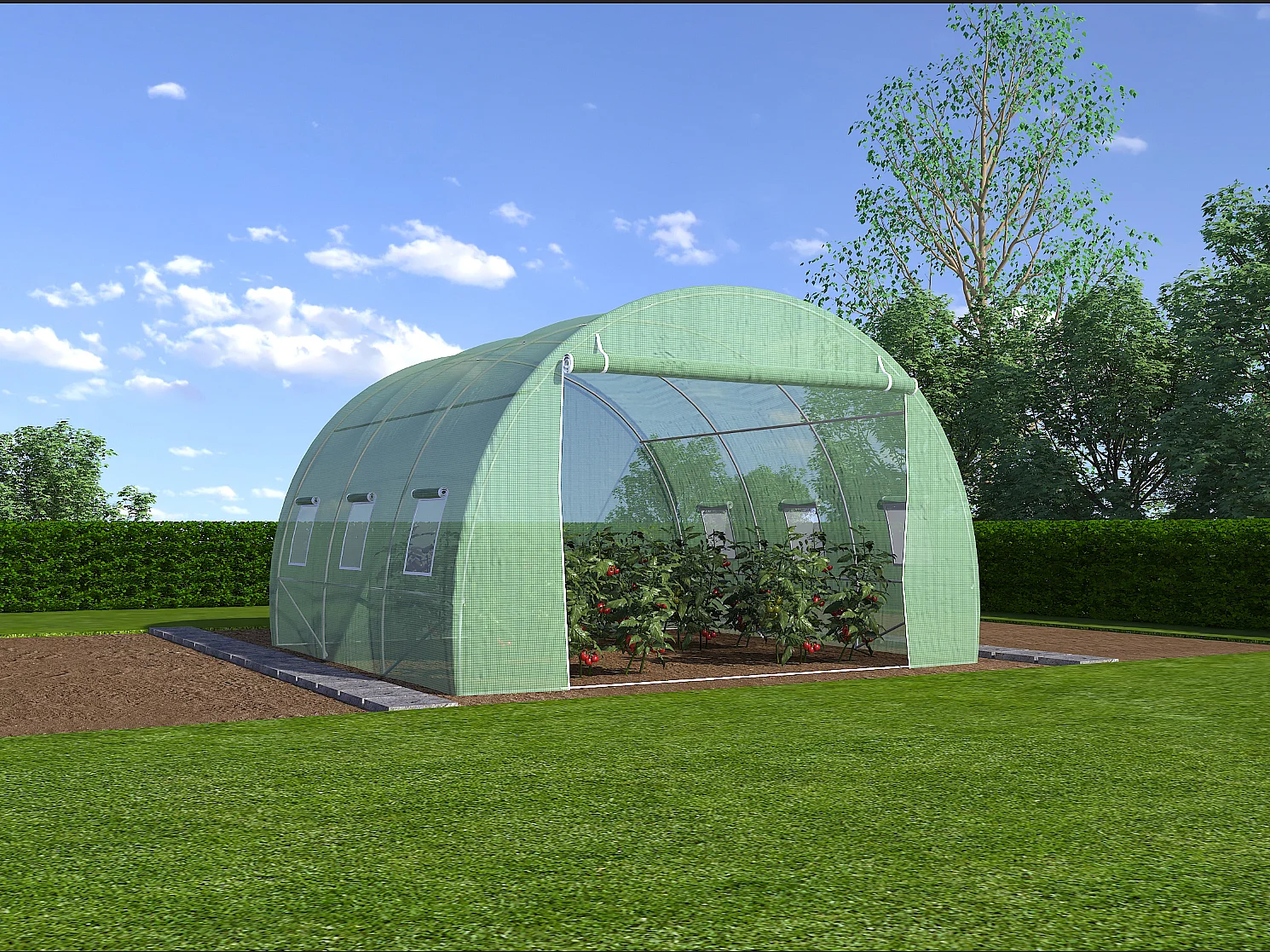 Foliowe pokrycie do szklarni tunelowej IPOMEA, 9 m² — 300 × 300 × 200 cm (dł. × szer. × wys.) 99019