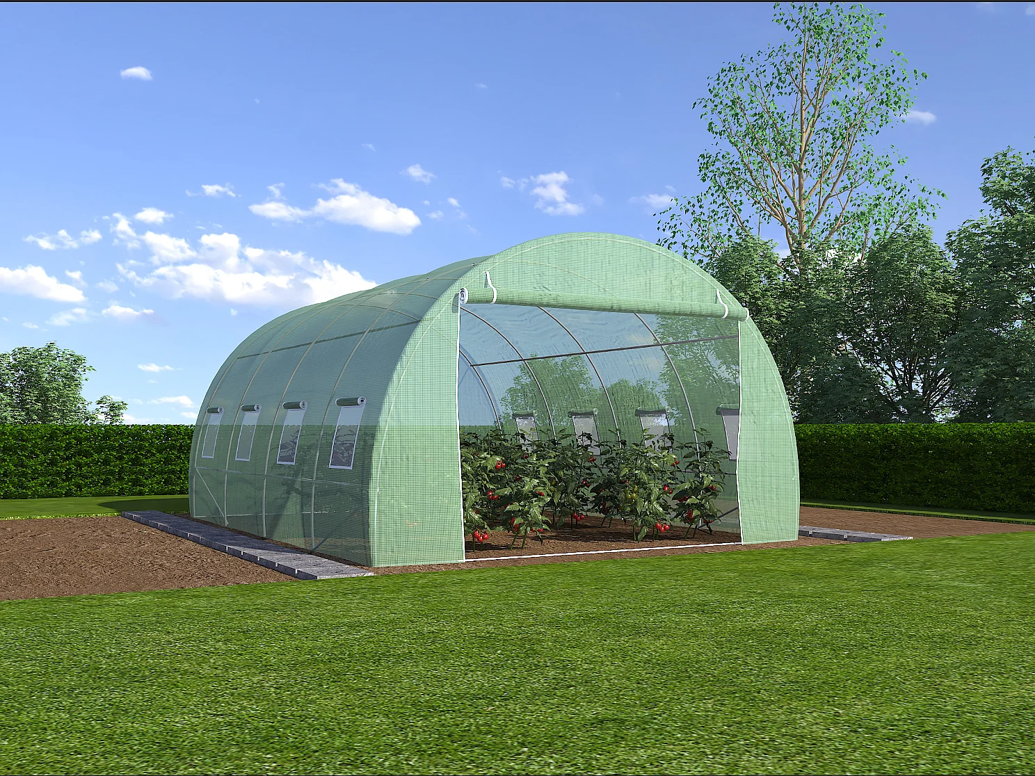 Foliowe pokrycie do szklarni tunelowej IPOMEA 12m² – dł. 400 × szer. 300 × wys. 200 cm 99017