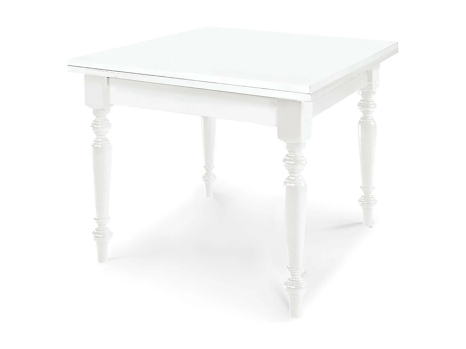 Stół rozkładany biały 100×100 - 200×100 cm - ARDENZA 4056813 - obrazek 1