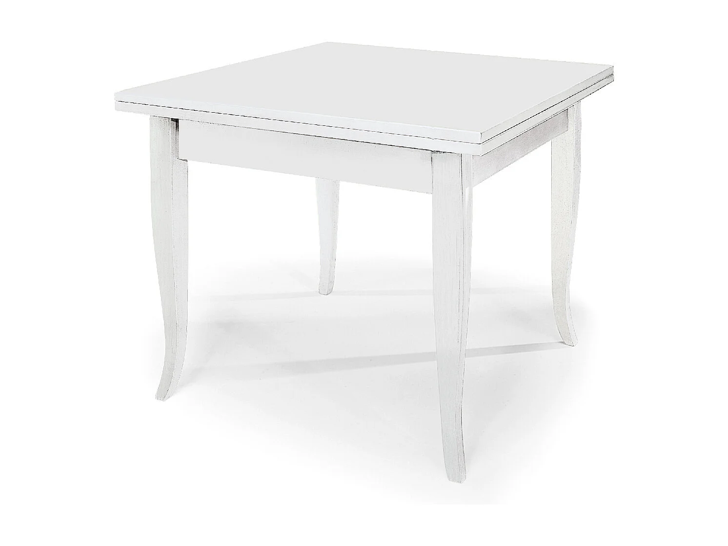 Biały drewniany rozkładany stół 90×90 – 180×90 cm – SANTA CROCE 4056819