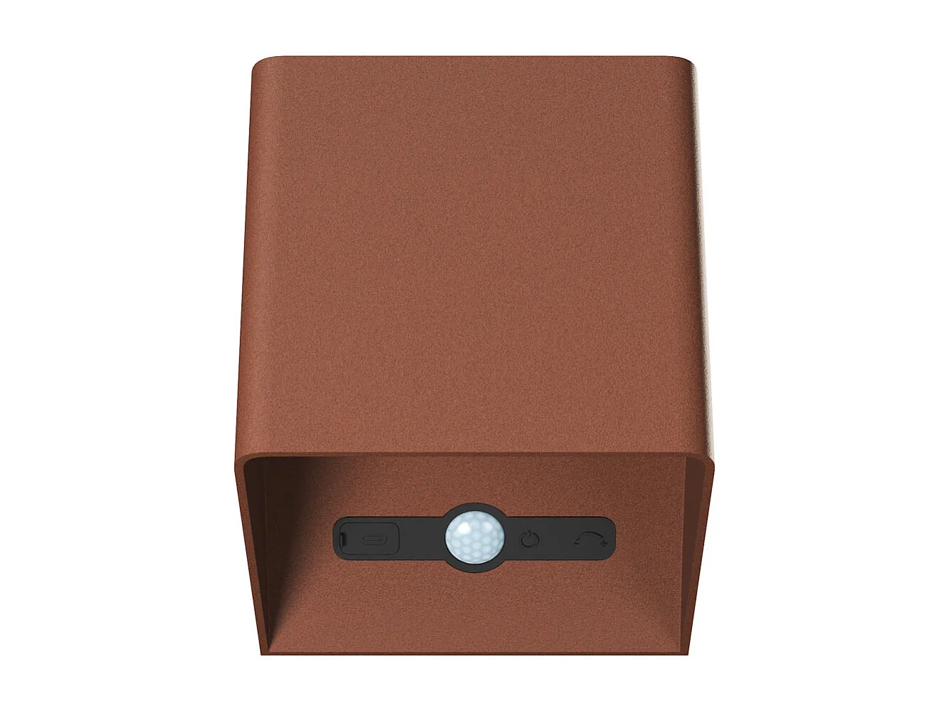 Kinkiet ścienny LED Beneito Faure Lek z czujnikiem ruchu zasilany bateryjnie - 6 W, 3000 K, ładowanie przez USB-C, IP54 - Corten 4057159 - obrazek 1