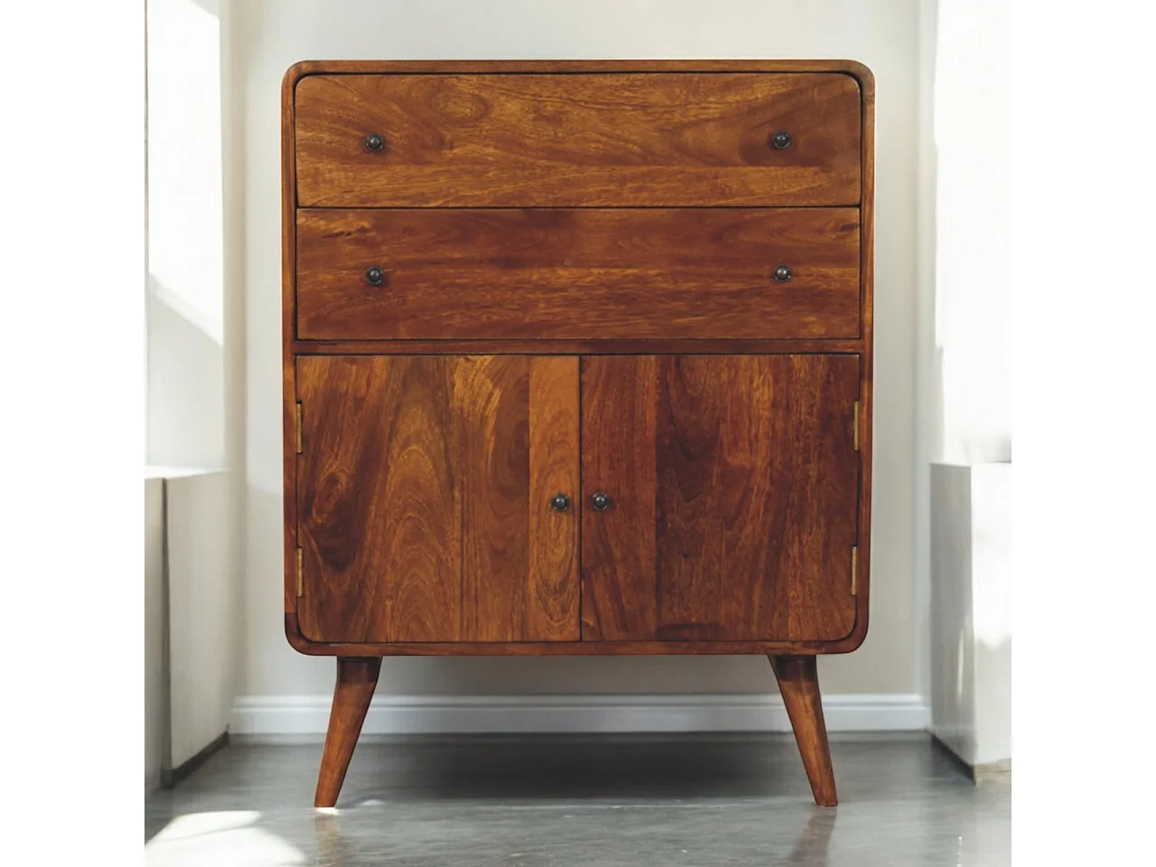 Artisan Furniture Zakrzywiona szafka Nordic Charm z litego drewna 4075359 - obrazek 1