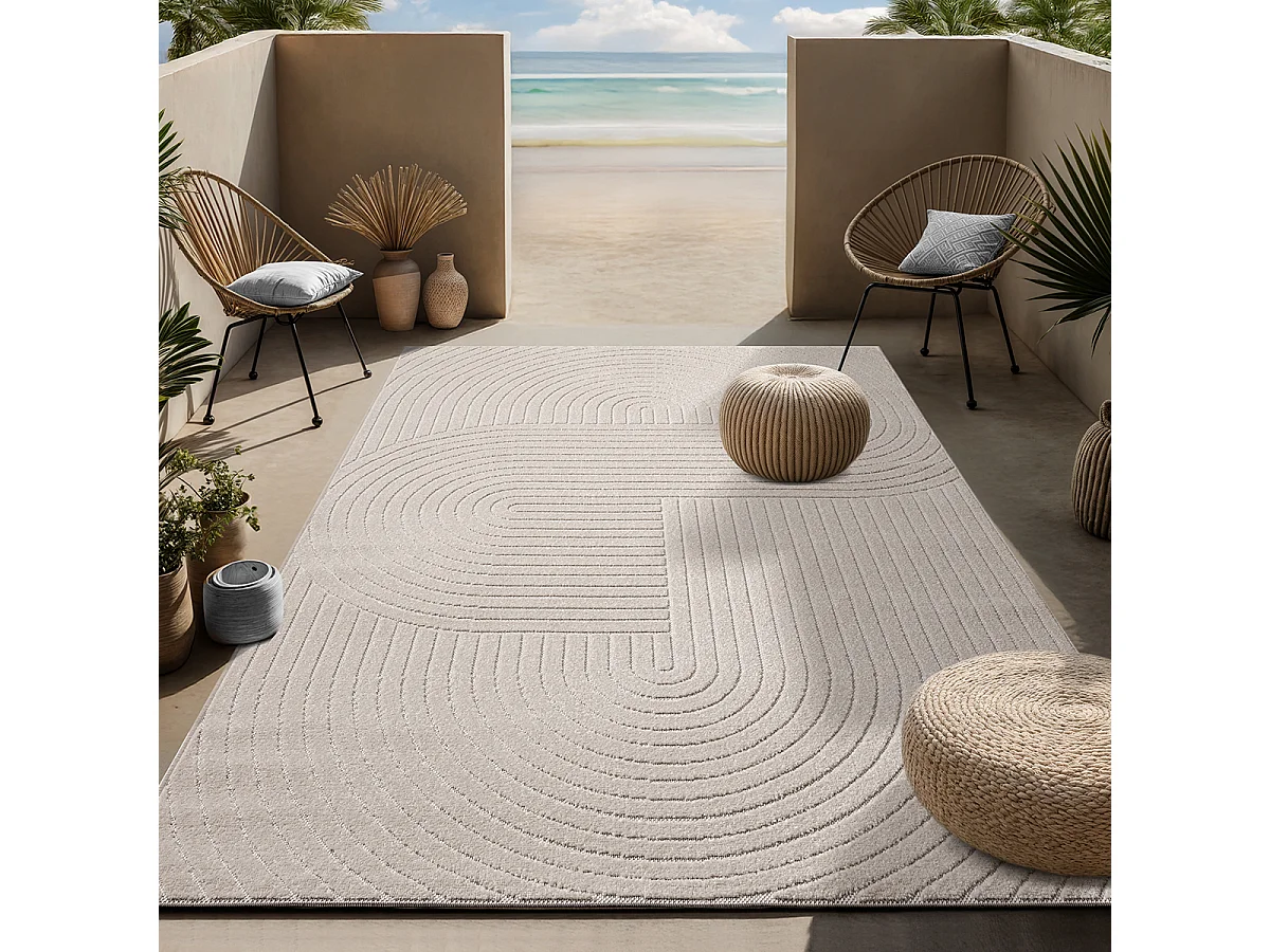 Dywan nowoczesny design boho - Beige - 80 x 250 cm - SANTO PLUS 4081084 - obrazek 1