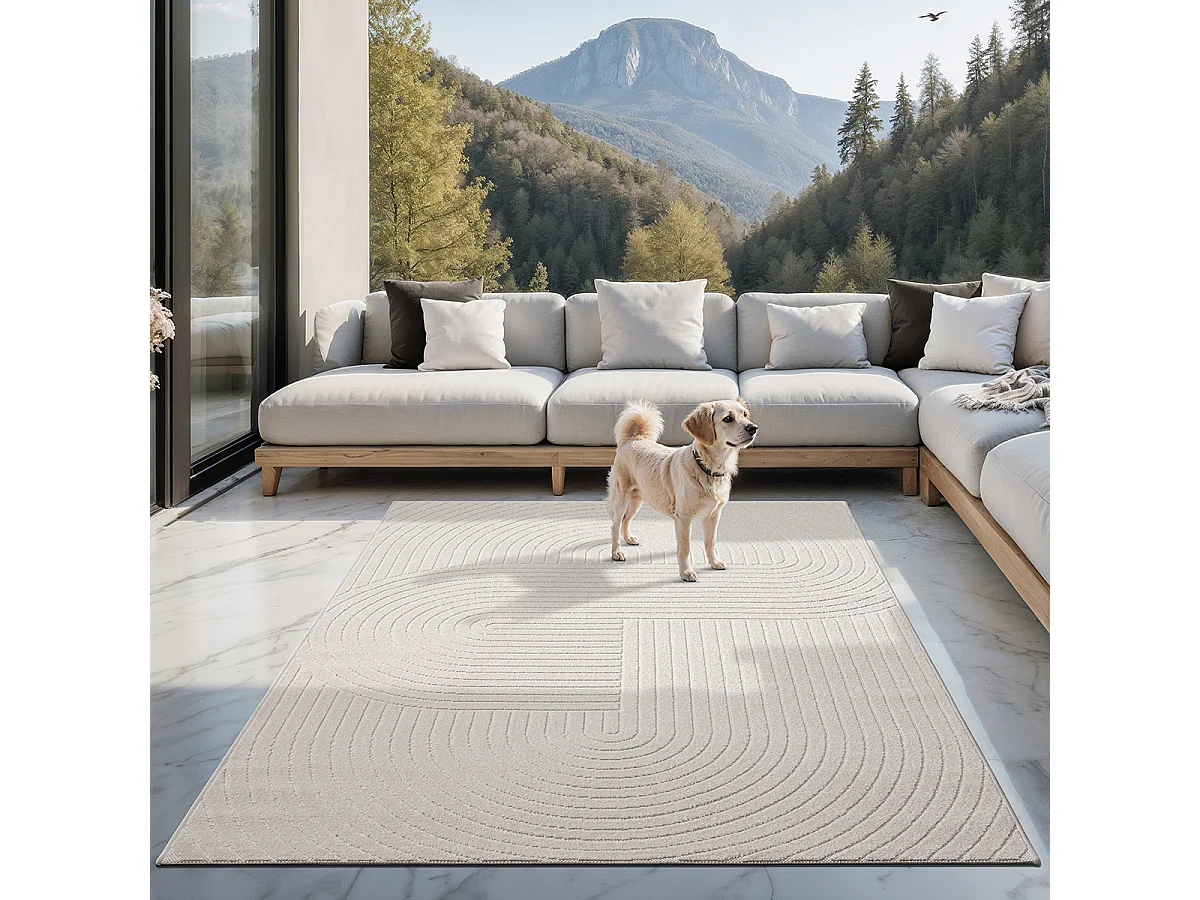 Dywan nowoczesny design boho - Krem - 80 x 250 cm - SANTO PLUS 4081120 - obrazek 1