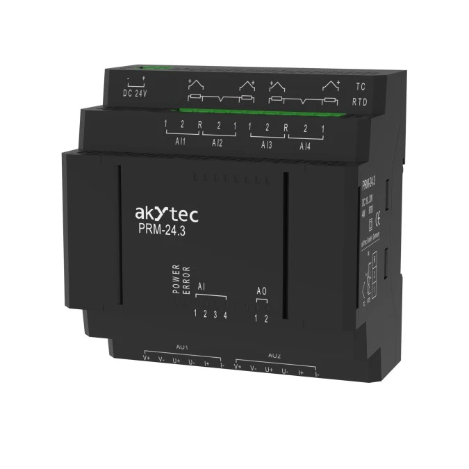 Moduł rozszerzeń do sterownika PLC PR102/PR200, 4AI, 2AO, 24VDC PRM‑24.3 - obrazek 1