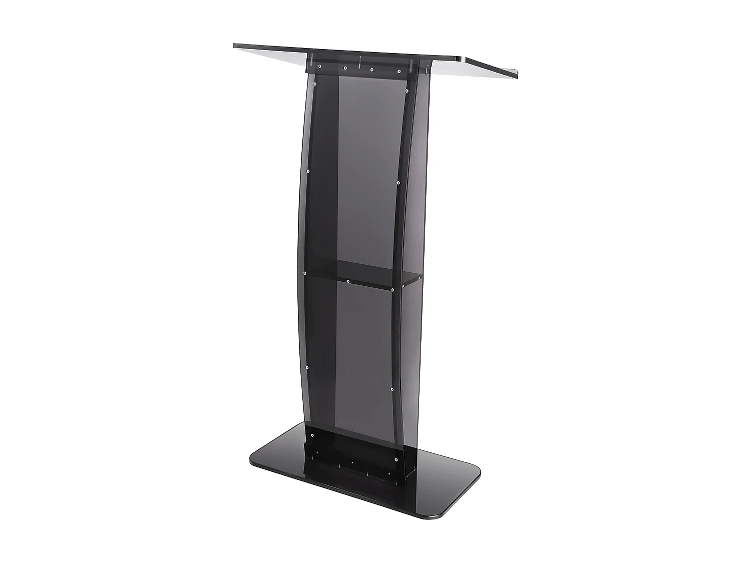 47″ Akrylowe Podium SucceBuy, Przezroczysty Stojak z Powierzchnią do Czytania i Półką do Przechowywania 4103511