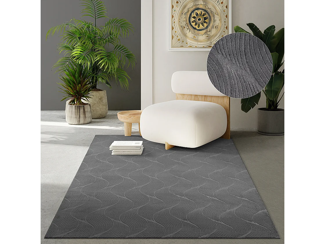 Dywan Rio Salon antypoślizgowy 3D, Antracyt, 140 x 200 cm 4133986 - obrazek 1