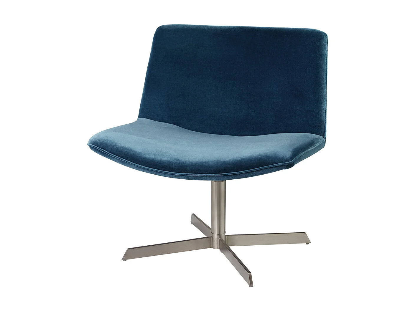 Poltrona "Kiss" - Veludo - Azul 4138425 - obrazek 1